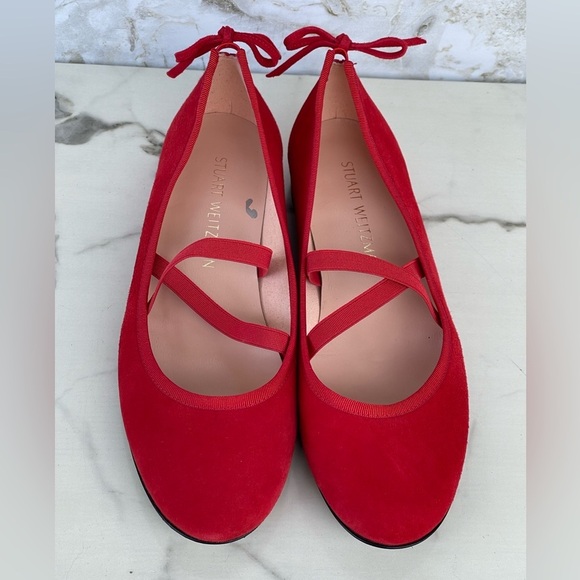 stuart weitzman Bolshoi Ballet Flat women red size 7 - Picture 4 of 8